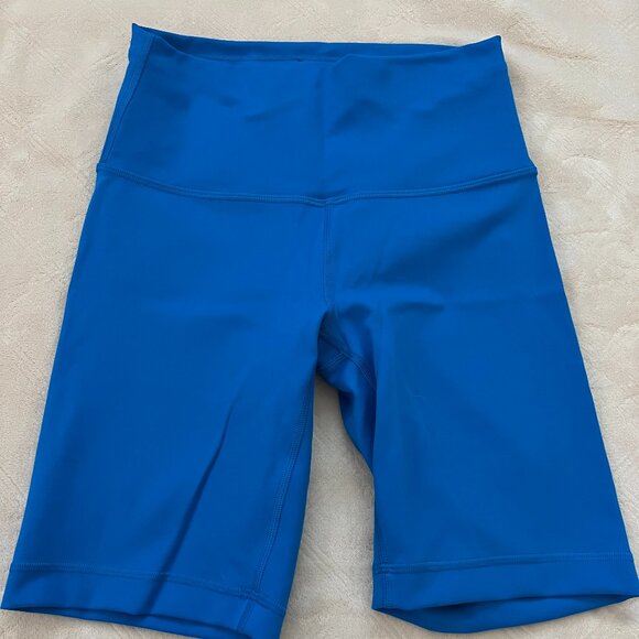 Lululemon Wunder Biker Shorts in Blue Size 6 - Picture 1 of 6